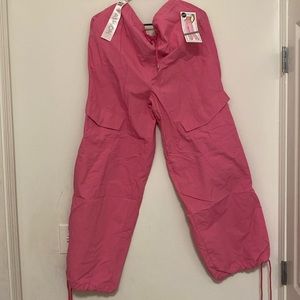 Pink Parachute Pants.